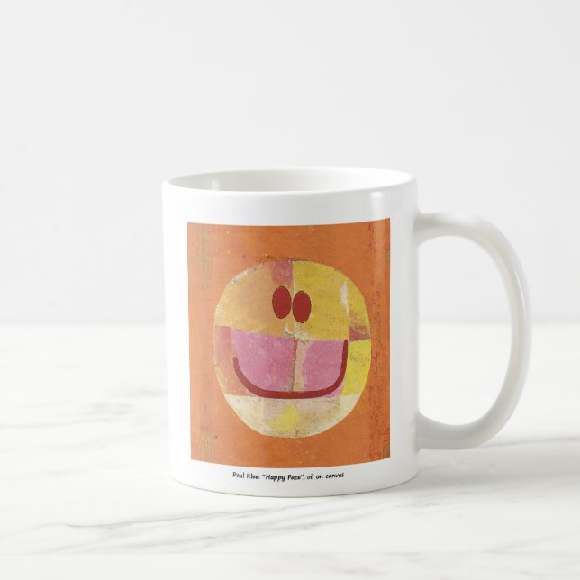 taza feliz de la cara del klee de Paul (Derecha)