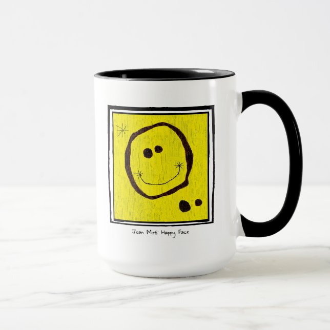 taza feliz de la cara del miro de Joan (Derecha)