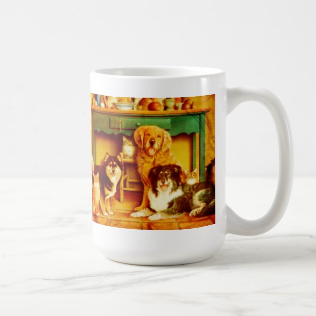Taza feliz de los mascotas (Derecha)