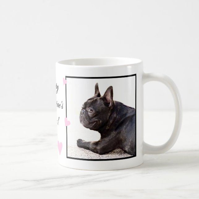 Taza feliz del bulldog francés del el día de San (Derecha)