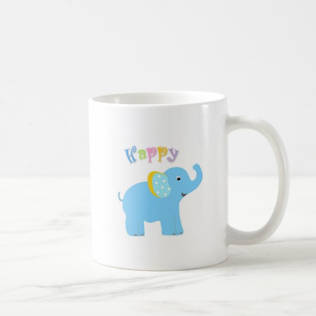 Taza feliz del elefante (Derecha)