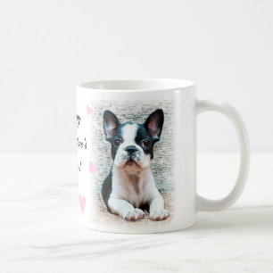 Taza feliz del perrito del bulldog francés del el
