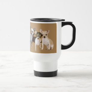Taza feliz del viaje de la chihuahua