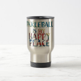 Taza feliz del viaje del lugar de Pickleball
