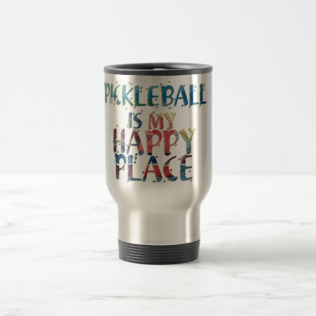 Taza feliz del viaje del lugar de Pickleball (Centro)