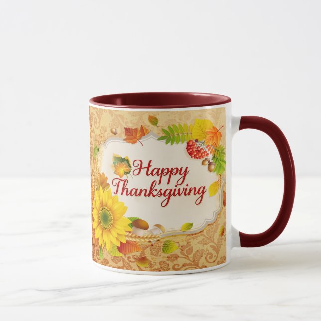 Taza Feliz Día de Acción de Gracias 13 Mug (Derecha)