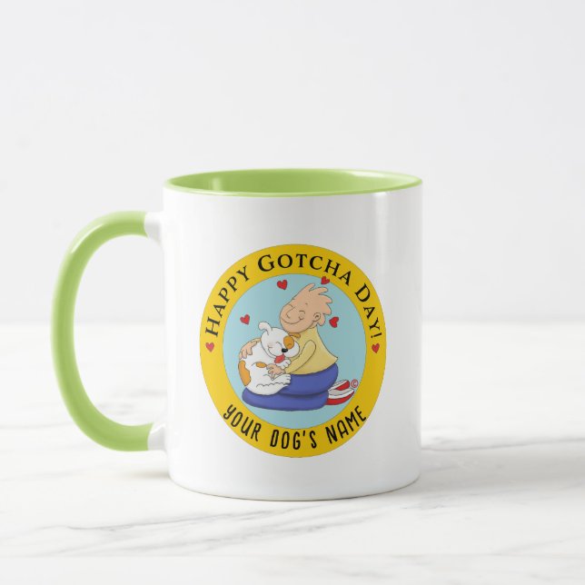 Taza Feliz Día de Gotcha Mug Personalizarlo también (Izquierda)