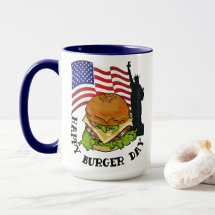 Taza Feliz día de la hamburguesa