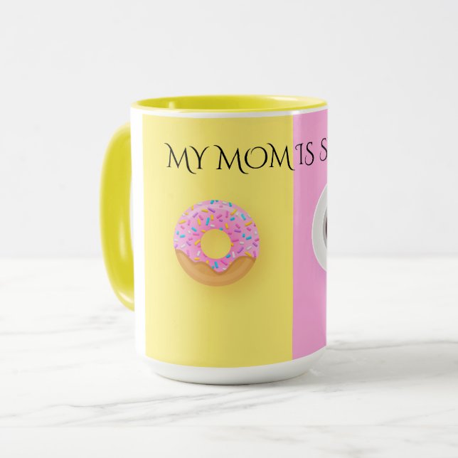 TAZA "FELIZ DÍA DE LA MADRE" CAFÉ O TÉ MUG. (Anverso izquierdo)