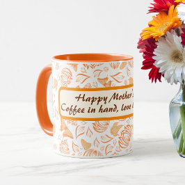 Taza Feliz Día de la Madre con el patrón de mariposa Na