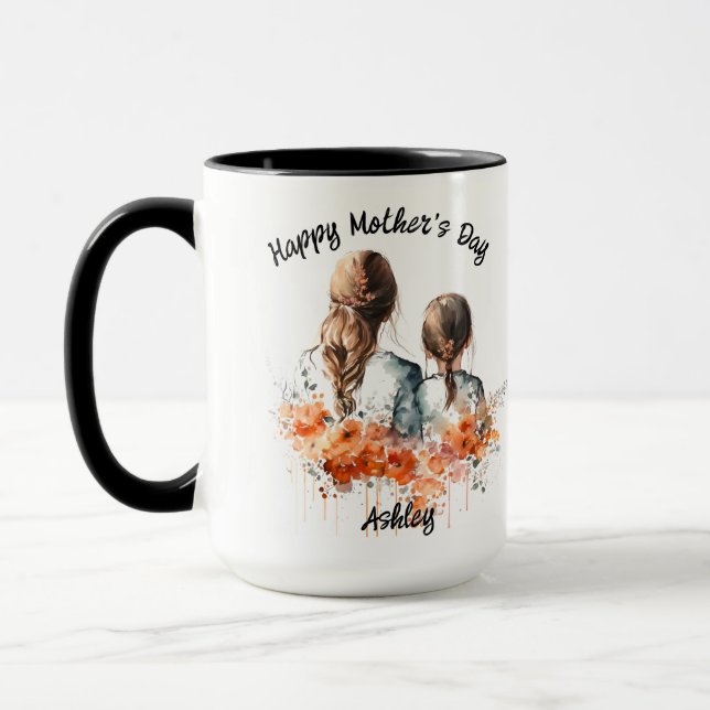 Taza Feliz día de la madre con la hija (Izquierda)