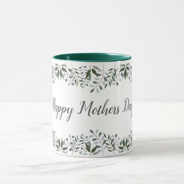 Taza Feliz Día de la Madre Eucalyptus Greeneration Flor (Centro)