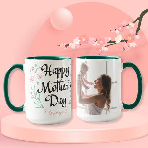 Taza Feliz Día de la Madre, foto y mensaje personalizad