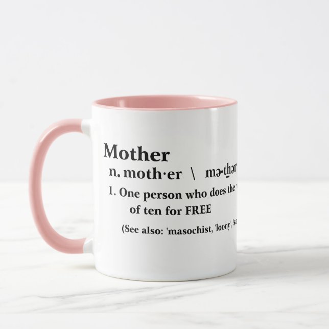 Taza feliz día de la madre mug divertido cita de mamá i (Izquierda)