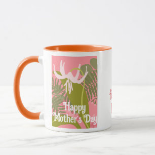 Taza Feliz Día de la Madre peluche amor rosa floral