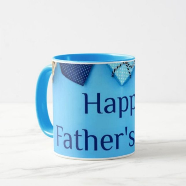 Taza Feliz Día de los Padres Impreso Cielo moderno azul (Subido por el creador)