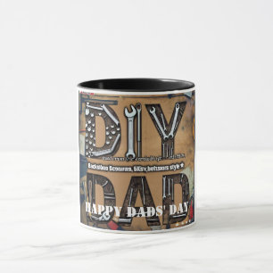 Taza Feliz Día de los Papás, Personalizado "DIY DAD"