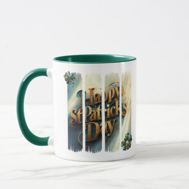 Taza Feliz Día de San Patricio de Pincel Vertical Mug (Izquierda)