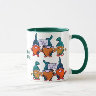 Taza Feliz Día de San Patricio Gnomest Arcoíris Trébol