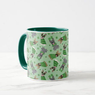 Taza Feliz Día de San Patrón Bulldoges franceses