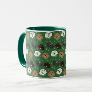 Taza Feliz Día de San Patrón Perros Maltipoo