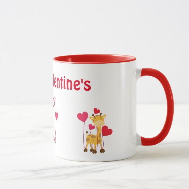 Taza Feliz Día de San Valentín a papá Safari tema (Derecha)