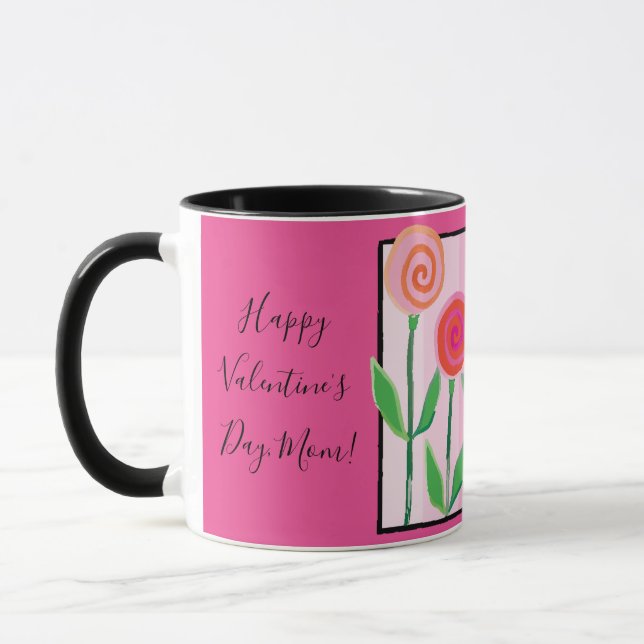 Taza Feliz Día de San Valentín blanco (Izquierda)