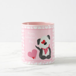 Taza Feliz Día de San Valentín Corazones de cachorro ro