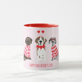 Taza Feliz día de San Valentín Grandes Daneses