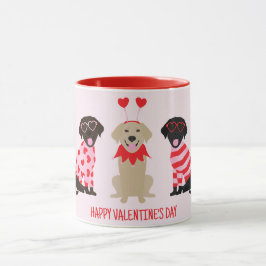 Taza Feliz Día de San Valentín Labrador recuperar perro
