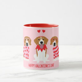 Taza Feliz Día de San Valentín Perros Beagle