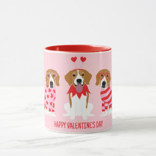 Taza Feliz Día de San Valentín Perros Beagle