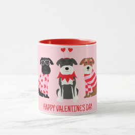 Taza Feliz Día de San Valentín Perros Schnauzer
