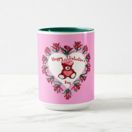 Taza Feliz Día de San Valentín Teddy Bear Coffee Mug