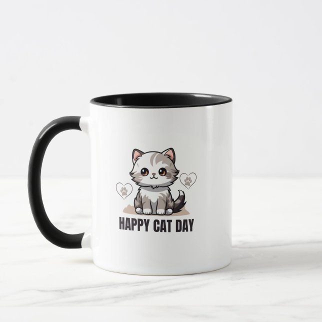 Taza Feliz Día del Gato Mug (Izquierda)