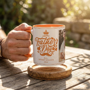 Taza Feliz Día del Padre   Café fotográfico de papá