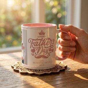 Taza Feliz Día del Padre Café fotográfico de Papá