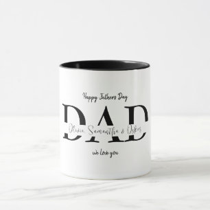 Taza Feliz Día del Padre con nombres de niños