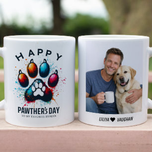 Taza Feliz Día del Padre Perro Acuarela