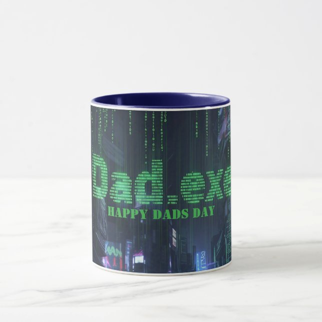 Taza Feliz Día del Padre, Personalizado "DAD.EXE" (Centro)
