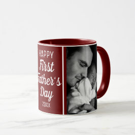 Taza Feliz Día del Primer Padre 2 a Marrón de fotos