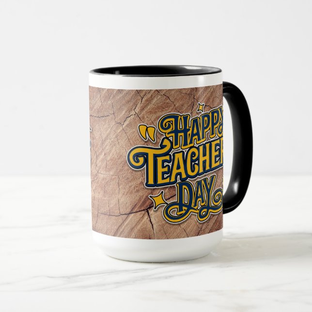 Taza Feliz Día del Profesor: regalo de agradecimiento p (Anverso derecho)