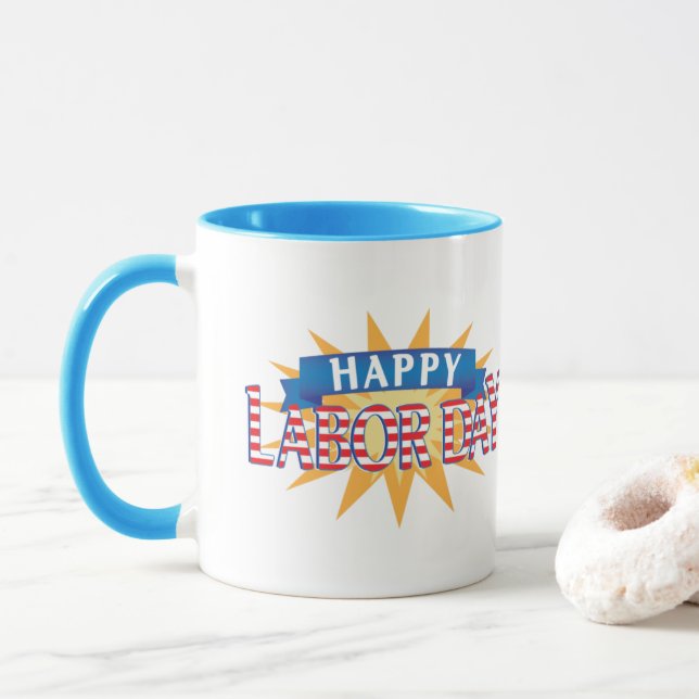 Taza Feliz Día del Trabajo (Con donut)