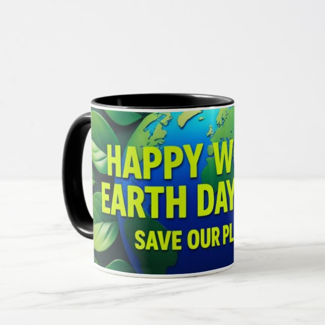 Taza Feliz Día Mundial de la Tierra (Anverso izquierdo)