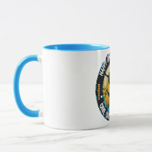 Taza Feliz en el clásico exterior Mug - Café divertido