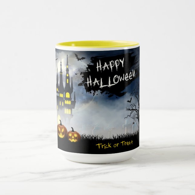 Taza Feliz escena de Halloween (Centro)