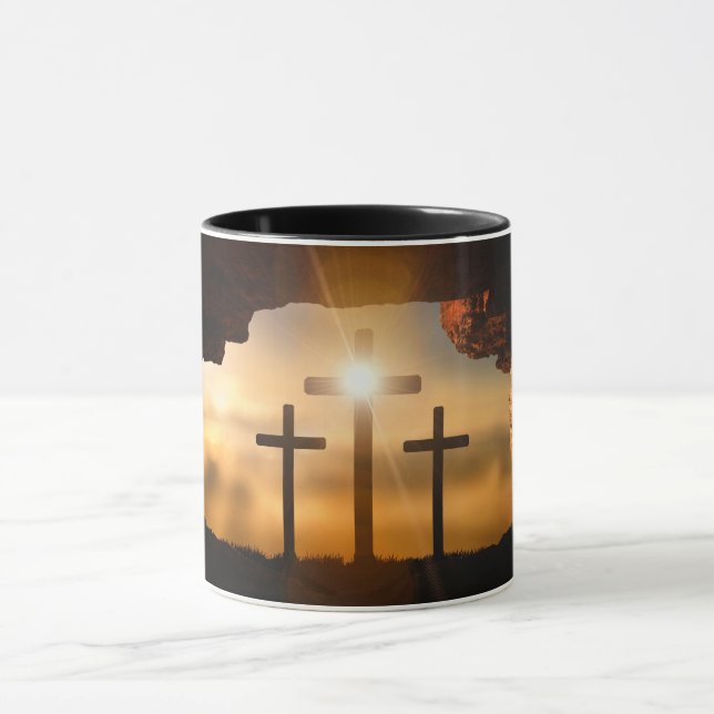 Taza Feliz feriado de tres cruces de Pascua (Centro)