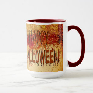 Taza Feliz Halloween Blogueo Manchado Muro Mug