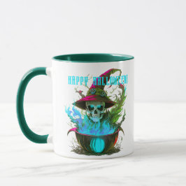 Taza ¡Feliz Halloween! Calavera de brujas
