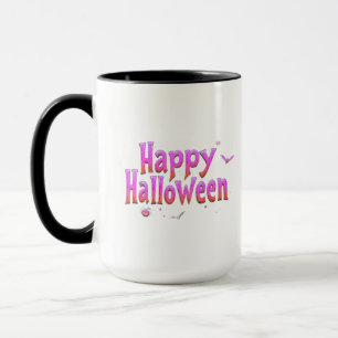 Taza Feliz Halloween con brillo en la oscuridad